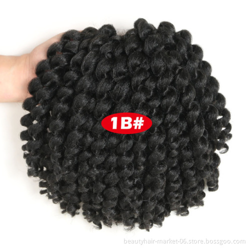Factory Price Synthetic Hair Twist Braids Marley Afro Bounce Twist Model Jumpy Wand Curl  Crochet Braid